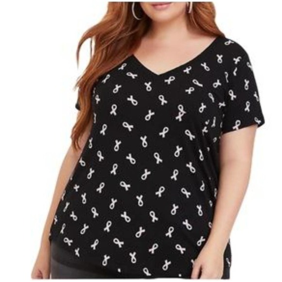 torrid Tops - Torrid 3XL Black Breast Cancer Logo Shirt